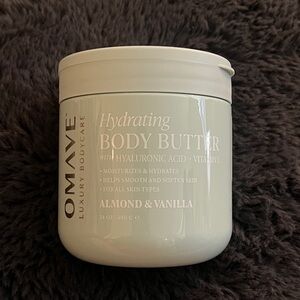 Omave Hydrating Body Butter Almond & Vanilla 24 fl New